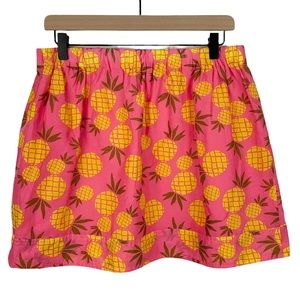 J Crew Pineapple Cotton Pocket Pull On Mini Skirt M